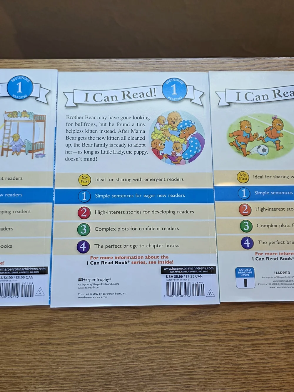 3 Classic 'Berenstain Bears', I Can Read, Level 1 Readers